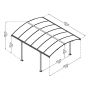 CARPORT CANOPIA ARCADIA 9,5M² BRONSE/GRÅ