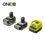 BATTERISETT RYOBI RC18120-242X ONE+ 18V 1X4.0AH + 1X2.0AH