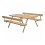 BENKESETT PLUS BORD/BENKER ALPHA 2 RYGGSTØTTE 177X185X76/45CM GYLDENBRUN