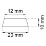 DØRSTOPPER HABO 20X10MM GRÅ