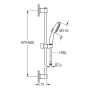 TAKDUSJ GROHE VITALIO START 110 M/2 STRÅLEINDSTILLINGER MATT SORT