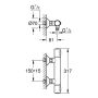 DUSJBATTERI GROHE PRECISION FLOW KROM