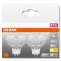 LYSPÆRE OSRAM STAR MR16 GU5.3 3,8W 2 STK