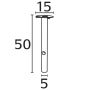 BAKKEFESTE FOR HAGELAMPER GALVANISERT 50 CM