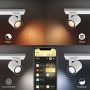 TAKSPOTLIGHT PHILIPS HUE ARGENTA PLATE/SPIRAL HVIT