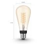 LYSKILDE PHILIPS HUE WHITE FIL ST72 7W