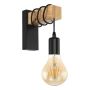 VEGGLAMPE EGLO TOWNSHEND SVART/EIK