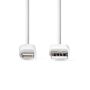 USB-KABEL NEDIS 2.0 APPLE LIGHTNING HVIT 2M