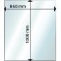 GLASSOVNPLATE ADURO REKTANGEL 6X850X1000MM