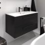 SERVANTSKAP BATH DELUXE CAMDEN 90 CM SVART MATT