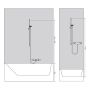 DUSJSTANG HANSGROHE UNIKA S PURO 65CM MATT HVIT 