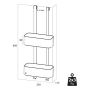 DUSJHYLLE TIGER 2-STORE SHOWER CADDY 65M SVART