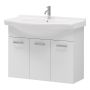 BADEROMSMØBEL BATH DELUXE BOSTON HVIT HØYBLANK 90CM 