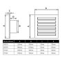 VENTILASJONSRIST FLEXIT 100KV2 RØD Ø99MM