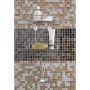 MOSAIKK GOLDSTAR GLASS BRUN 2X2CM 4MM