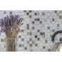 MOSAIKK SELVKLEBENDE CRYSTAL/STEEL WHITE SAM 4CM24