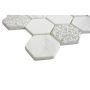 MOSAIKK HEXAGON CARRARA GLASS 4,8X4,8CM