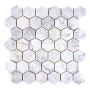 MOSAIKK HEXAGON MARBLE CARRARA 29,8X30,5CM