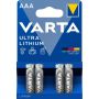 BATTERI VARTA AAA PROFESSIONAL LITHIUM 4-PAKK