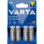 BATTERI VARTA PROFESSIONAL LITHIUM AA 4-PAKK