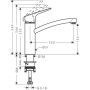 KJØKKENBATTERI HANSGROHE MYSPORT 1-GREPS M 1JET KROM