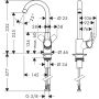 KJØKKENBATTERI HANSGROHE MYSPORT 1-GREPS L 1JET