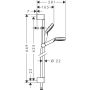 DUSJSETT HANSGROHE CROMETTA 1JET ECOSMART 9L/MIN 65CM