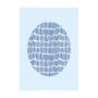 POSTER KOMAR  SHELLY PATTERNS BLUE 30 X 40 CM