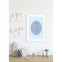 POSTER KOMAR  SHELLY PATTERNS BLUE 30 X 40 CM