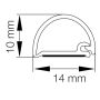 KABELKANAL SELVKLEBENDE 10X14MM 2,5M HVIT