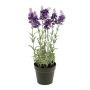 KUNSTIG PLANTE EMERALD LAVENDEL I POTTE BLÅ 28CM