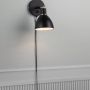 VEGGLAMPE NORDLUX RAY SVART