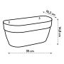 VEGGPOTTE ELHO CAMPANA WALL BASKET 35CM HVIT