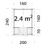 LEKEHUS PALMAKO SAM 2,6M² UBEHANDLET 