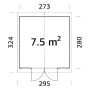 REDSKAPSBOD PALMAKO DAN 7,6M² UBEHANDLET