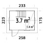 LEKEHUS PALMAKO GRETE 4,1M² UBEHANDLET