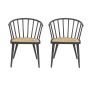 STOL SUNFUN ELLENOR TEAK SVART 2-PACK 2022