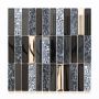 MOSAIKK RECTANGLE CRYSTAL/STONE MIX BLACK NIGHT 88X