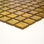 MOSAIKK SQUARE GOLD STRUCTURE 2.3X2.3CM 4MM